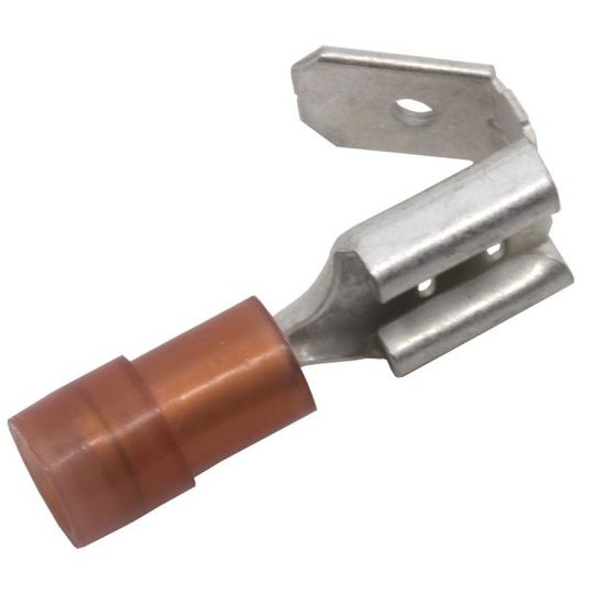 Abiko KA1507FLSH-CP Kabelsko flatstiftshylsa med hane, 10-pack