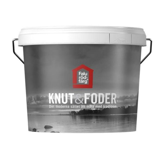 Falu Rödfärg Knut&Foder Fasadfärg helmatt Bruten Vit