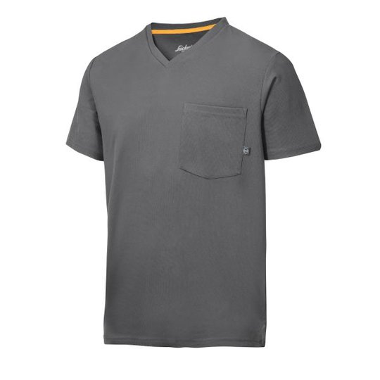 Snickers 2524 AllroundWork T-shirt grå, v-ringad XS
