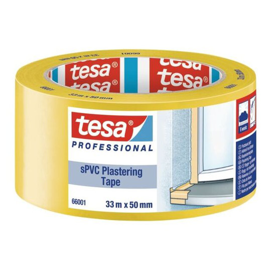 BYGG-OCH SKYDDSTEJP 66001 TESA 6V UV GUL 33MX50MM | Beijerbygg Byggmaterial