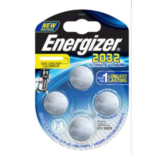 Energizer Ultimate Lithium 2032 Knappcellsbatteri 3 V 4-pack