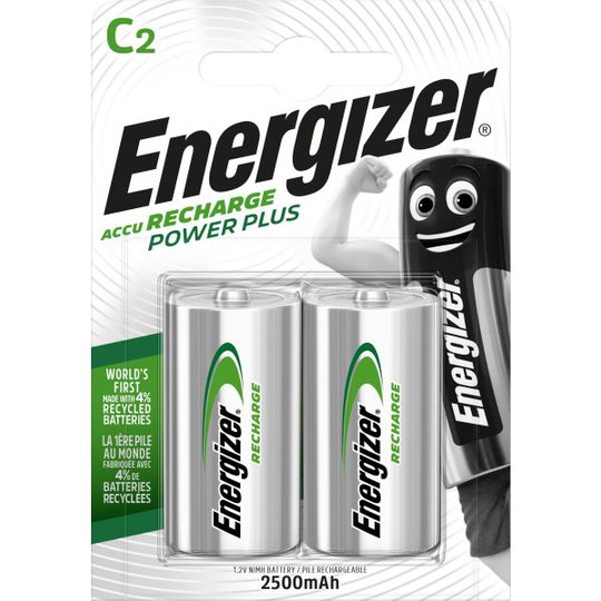 Energizer Recharge Power Plus Laddbart batteri 1,5 V, 2-pack C
