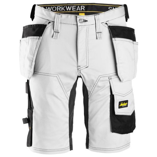 Snickers 6141 AllroundWork Shorts vit, svart C44