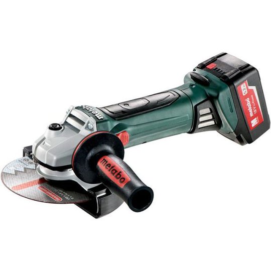 Metabo W 18 LTX 150 Quick Vinkelslip med 5,2Ah batterier och laddare