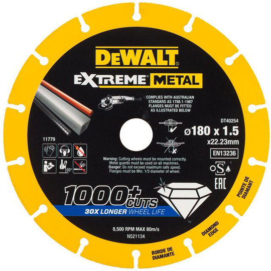 KAPSKIVA METALL 180X22,23X1,5 DT40254-QZ EXTREME | Beijerbygg Byggmaterial
