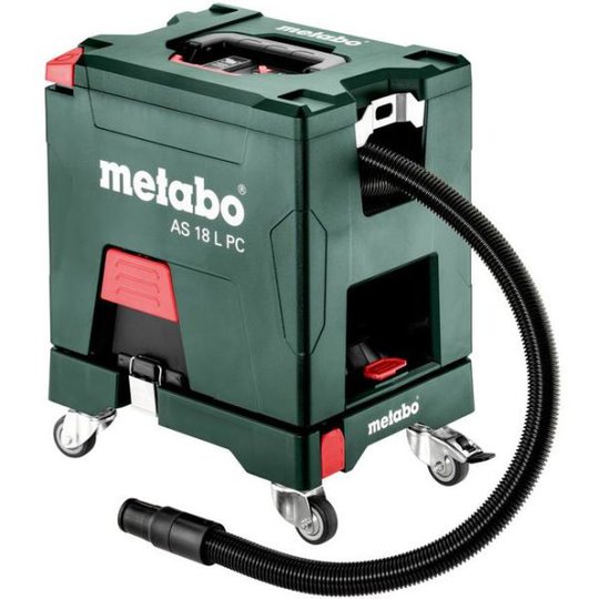 Metabo Set AS 18 L PC Dammsugare utan batteri och laddare, med rullbräda