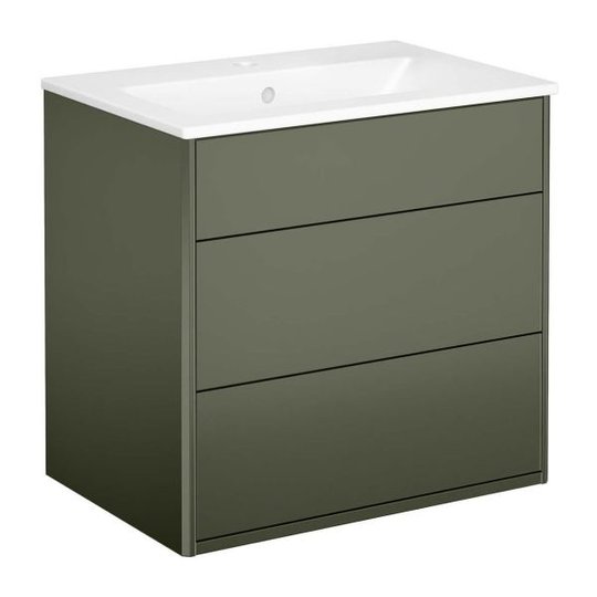 Gustavsberg Graphic Kommod grön, 60 cm Med tvättställ