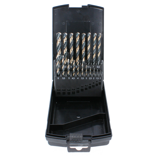 HSS-METALLBORRSET GOLD 19 DELE 1-10 MM TURBO TECOS | Beijerbygg Byggmaterial