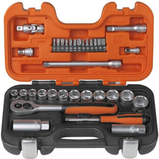 Bahco S330 Hylsnyckelsats 1/4" och 3/8"