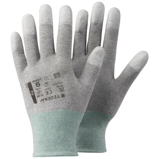 Tegera 810 Montagehandske ESD, Nylon/PU/Kolfiber Strl 6