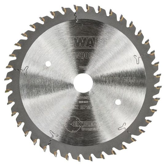 Dewalt DT1091-QZ Sågklinga 40T, 165 x 2 x 20 x 40 mm