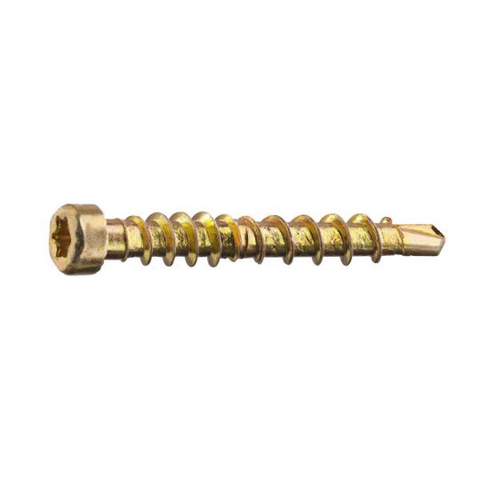 Grabber LTX28CH200 Listskruv med bits, gulkrom 3,3 x 28 mm, 200-pack