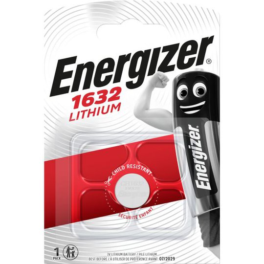 Energizer 1632 Knappcellsbatteri litium, 3 V