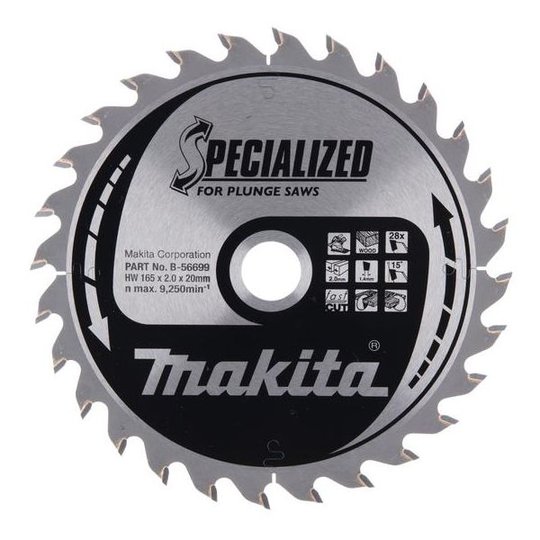 Makita B-56699 Sågklinga 165x20 mm, 28T