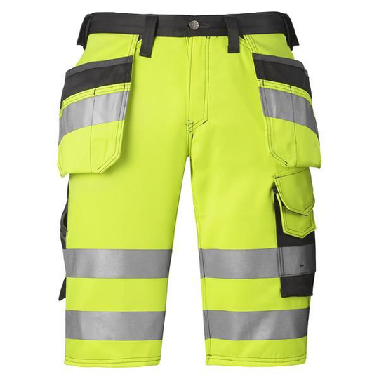 Snickers 3033 Shorts varsel, gul Strl 48