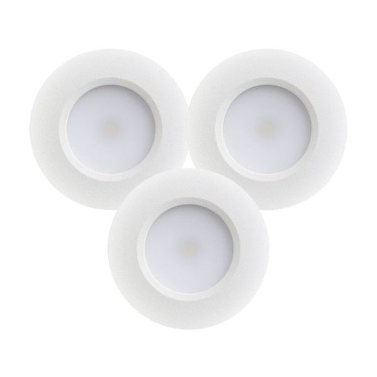 Designlight QB-308MW Downlight vit, 3000 K, 3-pack