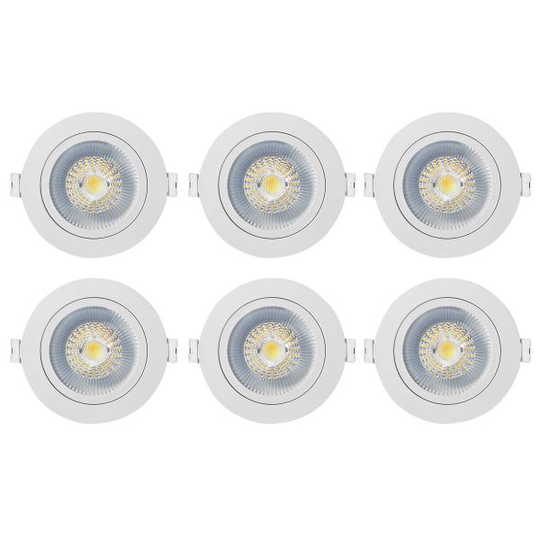 Westal WLD FR72 Flex Tilt Downlight 7 W, 650 lm, justerbar färgtemperatur 6-pack