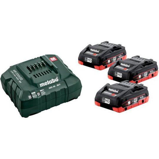 Metabo Bas-set Laddpaket 3st 4,0Ah batterier