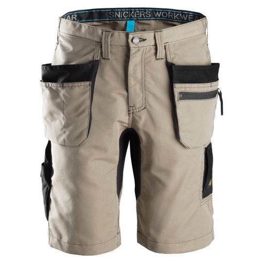Snickers 6101 LiteWork Arbetsshorts khaki/svart 44