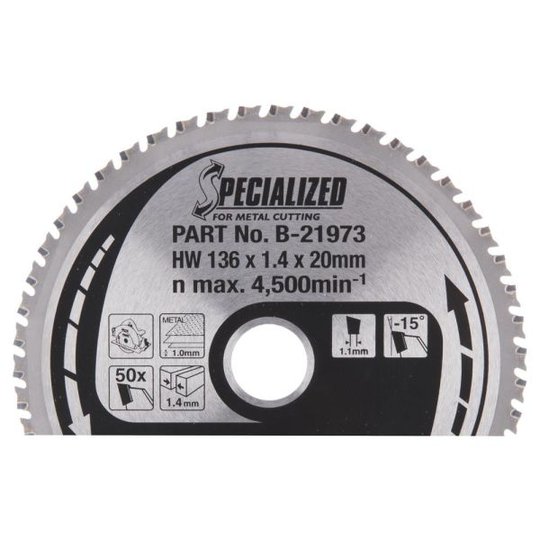 Makita B-21973 Sågklinga HM 136x20x1,4 mm, 50T