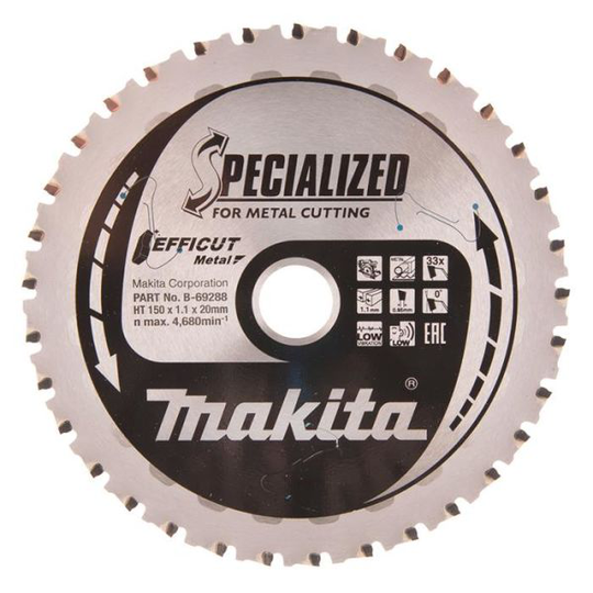 Makita B-69288 Sågklinga 150 mm, för metall