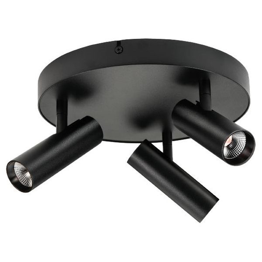 SG Armaturen Tube Micro Trio Takarmatur LED, 18W, 3000K Svart