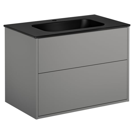 Gustavsberg Artic Kommod askgrå, 80 cm, med tvättställ