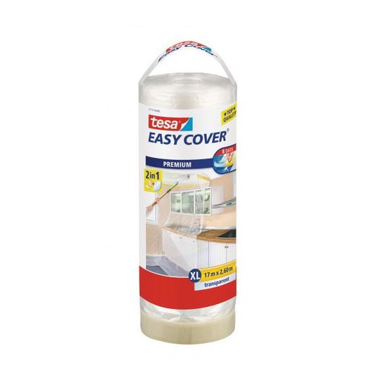 Tesa Easy Cover 4368 Skyddsfolie med maskeringstejp 17 m x 2600 mm, refill