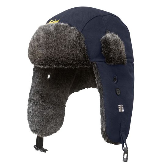Snickers 9007 RuffWork Mössa svart, pälsfodrad S/M
