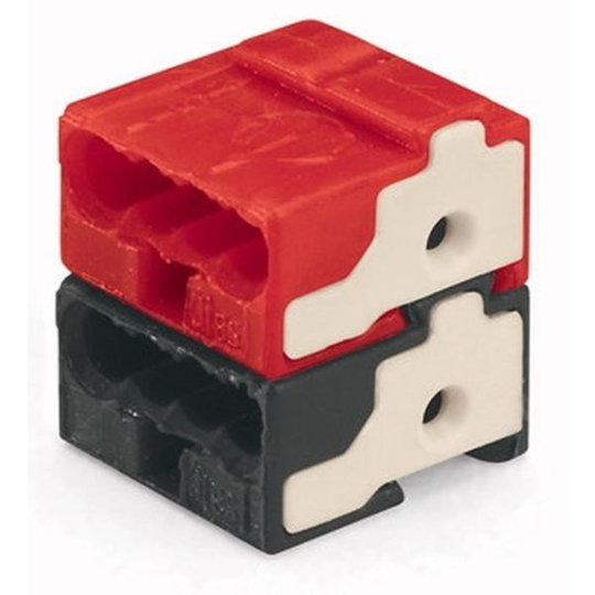 Wago 243-211 Klämma 14 x 10 x 10 mm, 50-pack Svart/röd
