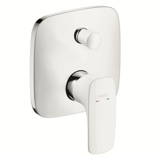 Hansgrohe PuraVida Badkarsblandare krom/vit, för inbyggnad