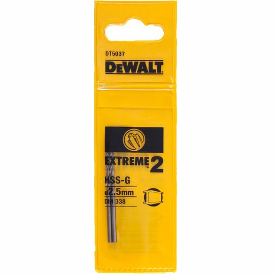 BORR HSS EXT2 2,5MM 2-PACK DT5037
