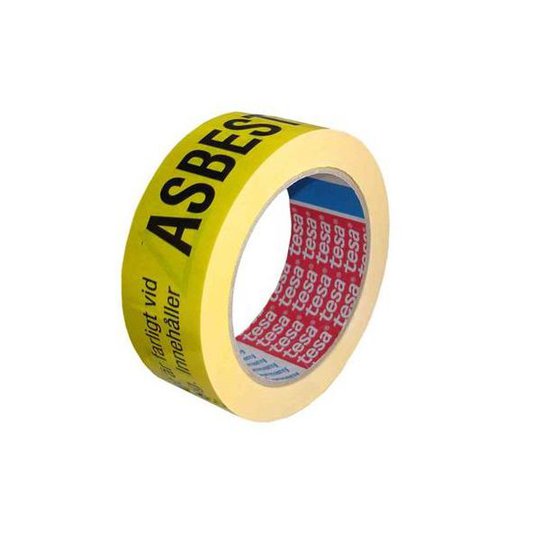Tesa 6875 Varningstejp för asbest, gul/svart