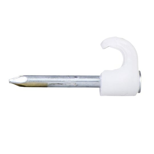 Schneider Electric TC 2011017 Spikclips för rund kabel, 3-5 mm, 100-pack 20 mm längd, vit