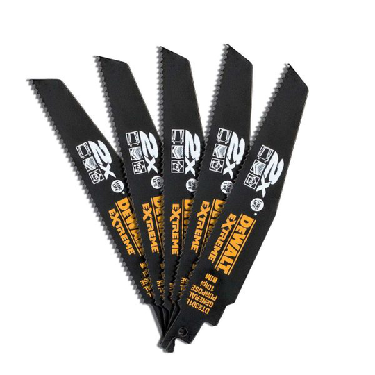 Dewalt DT2301L-QZ Tigersågblad 10 TPI, 5-pack