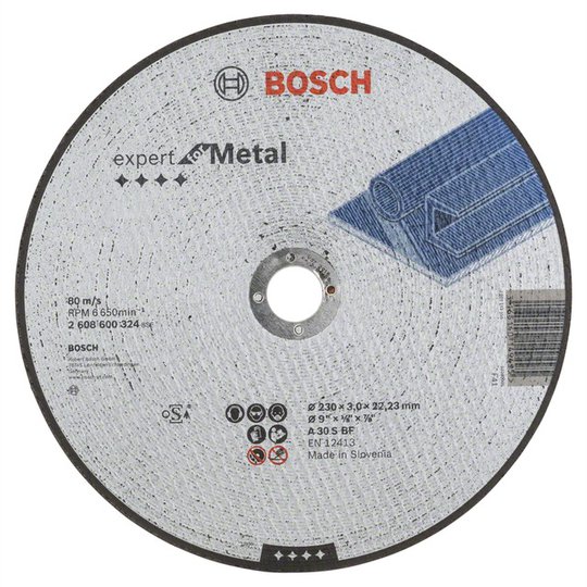 KAPSKIVA STÅL RAK 230X3.0MM