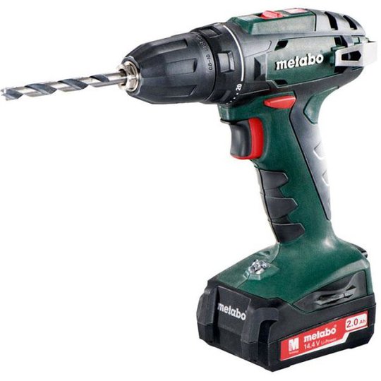 Metabo BS 14.4 Borrskruvdragare med 10 mm chuck, 2,0Ah-batteri & laddare