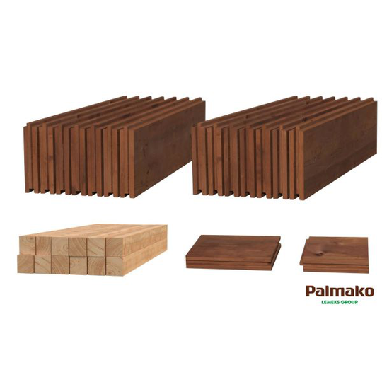 Palmako 109522 Golv brun tryckimpregnerad, till Valentine 6,3 m²