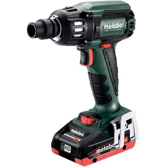 Metabo SSW 18 LTX 400 Mutterdragare med 2 st 4,0 Ah batterier och laddare