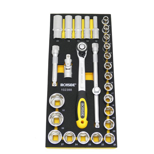 Ironside 749151 Hylsnyckelsats 28 delar, 1/2"