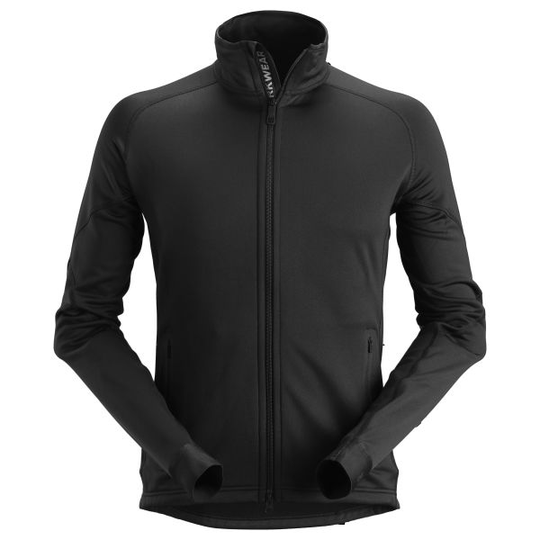 Snickers 8003 FlexiWork Fleecejacka svart, med stretch XS