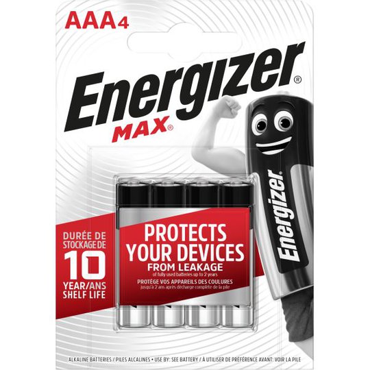 Energizer Max Batteri AAA, 1,5 V 4-pack