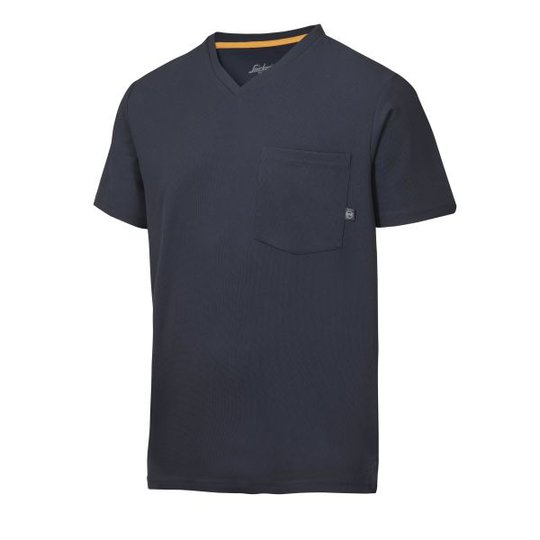 Snickers 2524 AllroundWork T-shirt marinblå, v-ringad XS