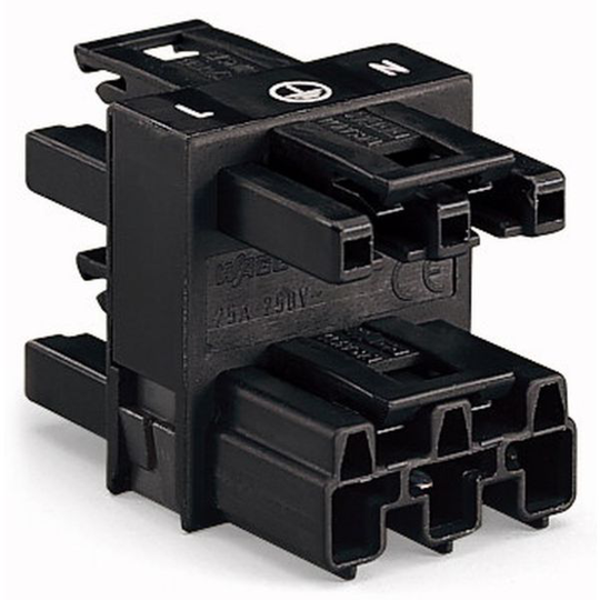 Wago 770-607 Fördelningsblock svart 1xHA/3xHO