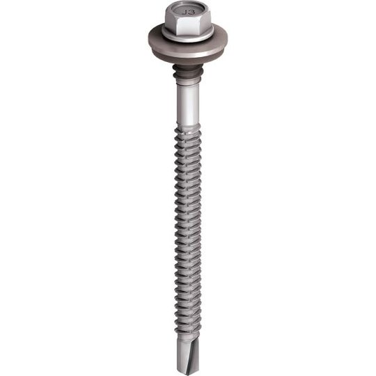 Ejot 312155/E19E Sandwichelementskruv rostfri, för stålprofiler, JT3-D 12H5,5/6,3 x 155 mm, 100-pack