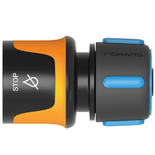 Fiskars 1027080 Snabbkoppling 1/2-5/8", Ø13-15 mm, inbyggt vattenstopp