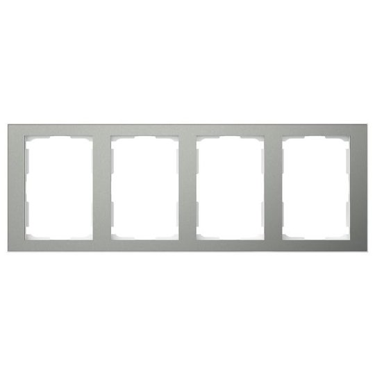 Elko EKO06188 Kombinationsram blåmetall/aluminium, 1½-fack 4 x 1½-fack