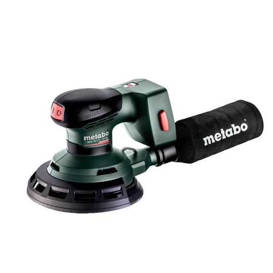 Metabo SXA 18 LTX Excenterslip utan batteri och laddare