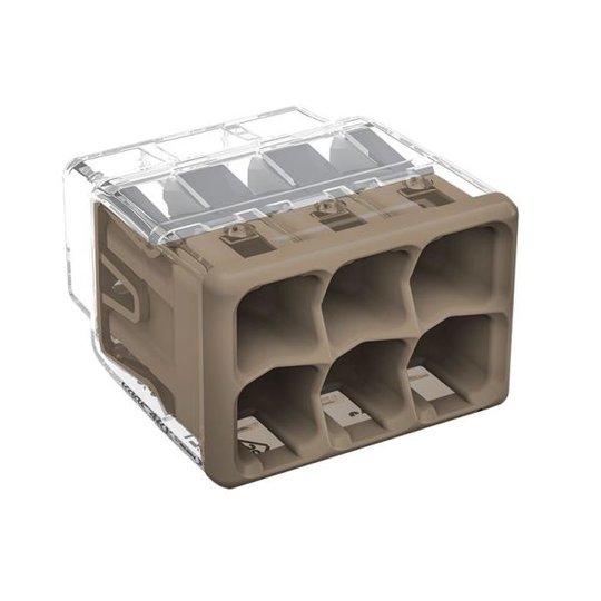 Wago 2773-406 Toppklämma 450 V 6-polig, grå, 50-pack