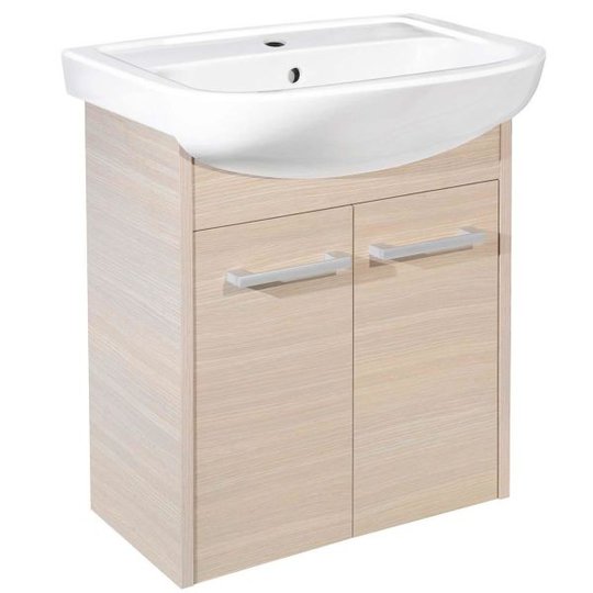 Gustavsberg Nordic³ Tvättställsskåp 60 cm, med tvättställ Ljust trä
